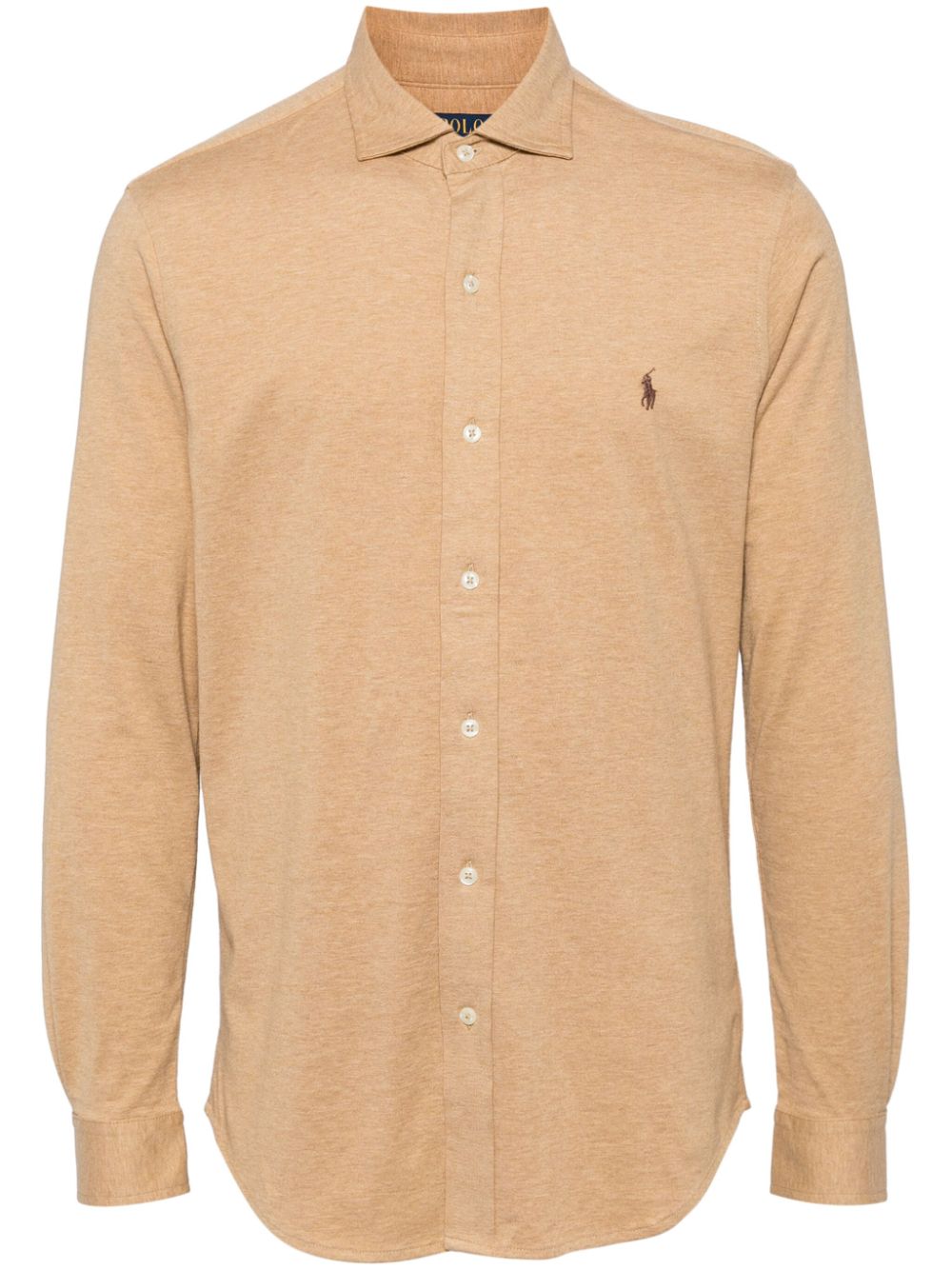 Polo Ralph Lauren logo-embroidered shirt - Neutrals von Polo Ralph Lauren