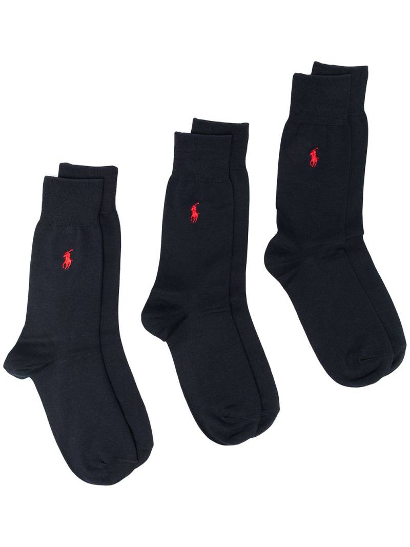 Polo Ralph Lauren logo-embroidered socks - Blue von Polo Ralph Lauren