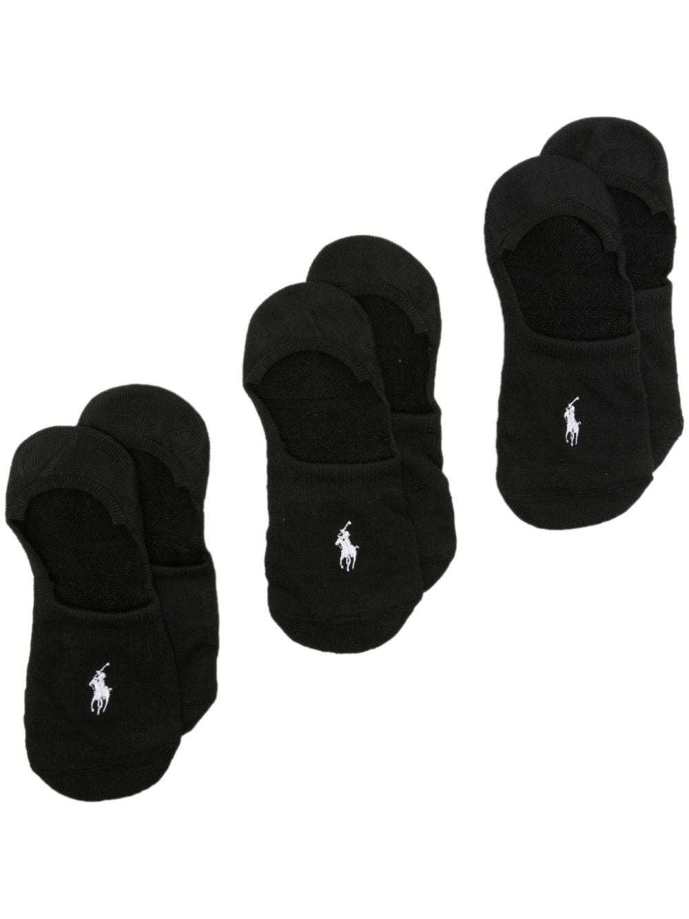 Polo Ralph Lauren logo-embroidered step socks (pack of three) - Black von Polo Ralph Lauren