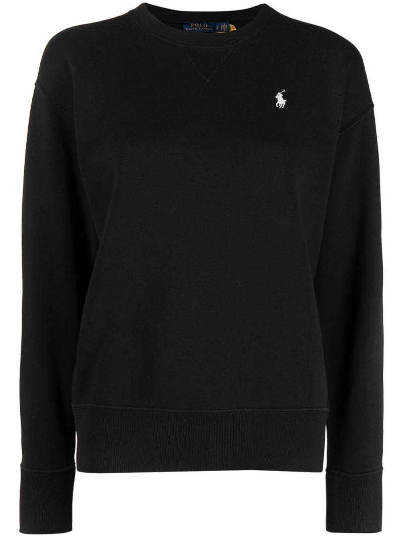 Polo Ralph Lauren logo-embroidered sweatshirt - Black von Polo Ralph Lauren