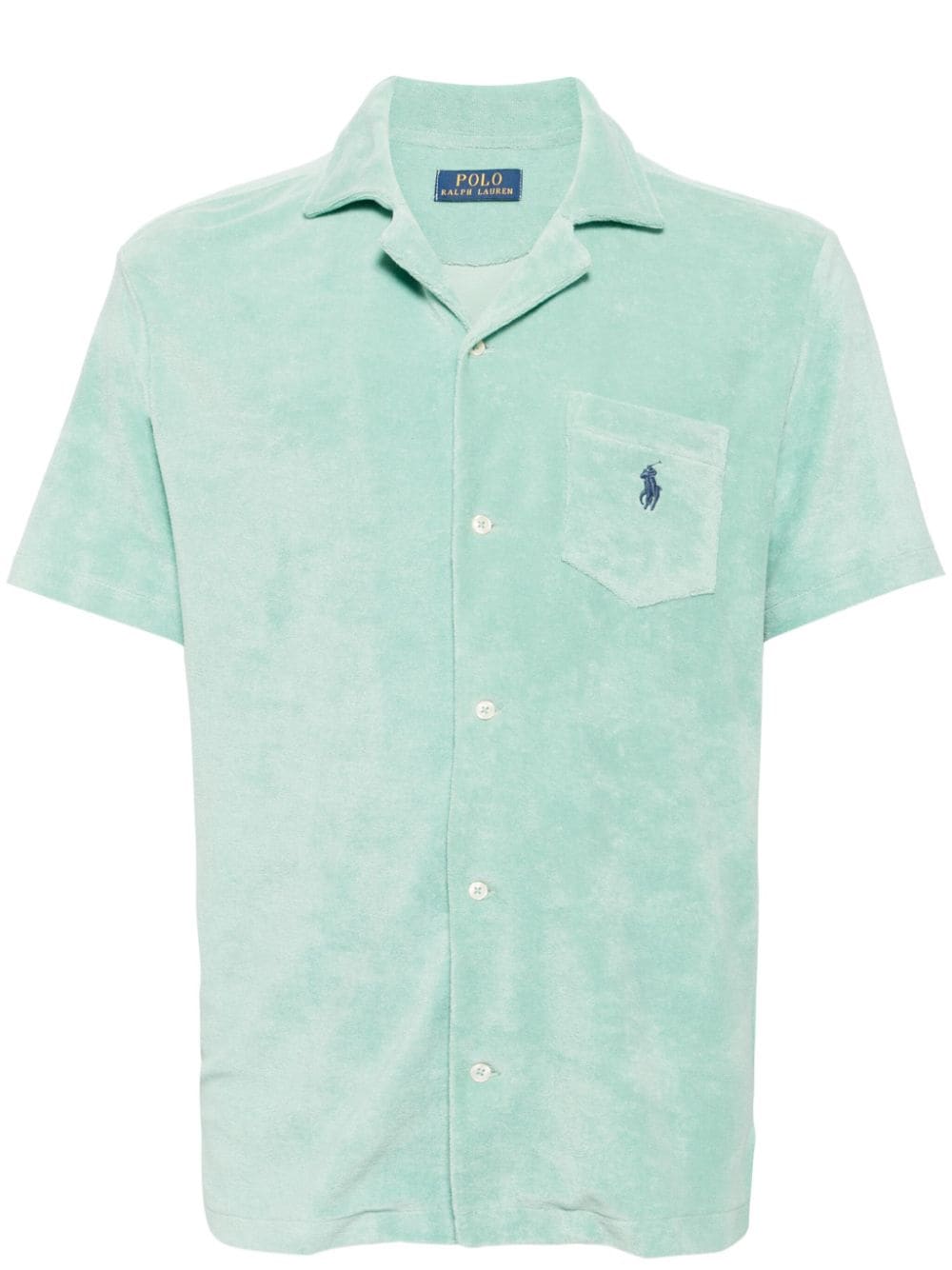 Polo Ralph Lauren logo-embroidered terry-cloth shirt - Green von Polo Ralph Lauren