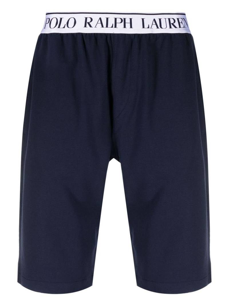 Polo Ralph Lauren logo-embroidery slim shorts - Blue von Polo Ralph Lauren