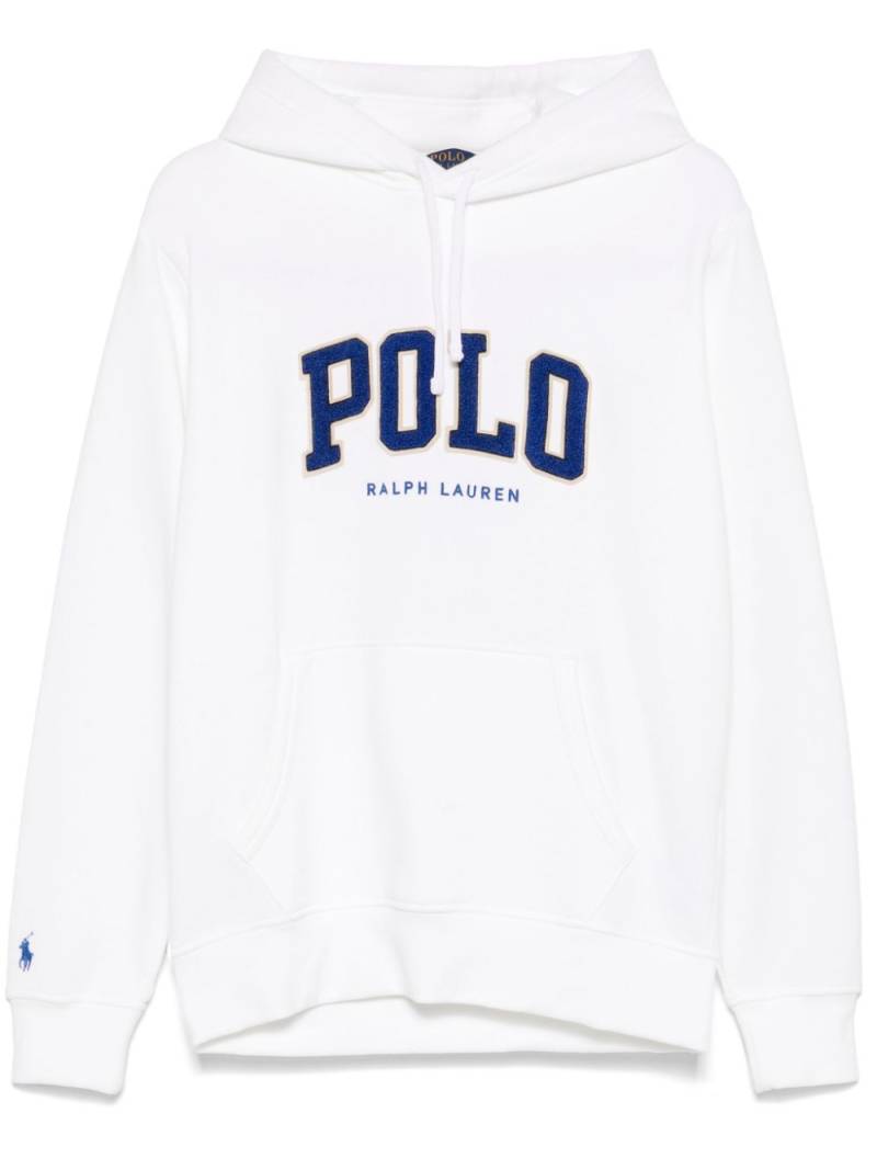 Polo Ralph Lauren logo-flocked hoodie - White von Polo Ralph Lauren