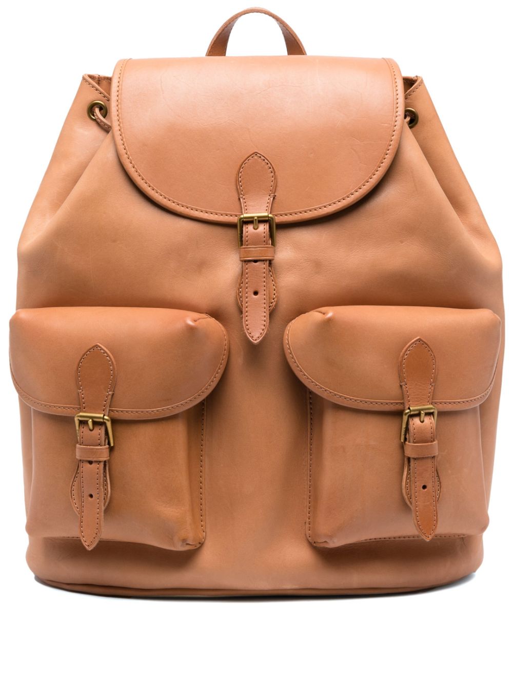 Polo Ralph Lauren logo-patch backpack - Brown von Polo Ralph Lauren