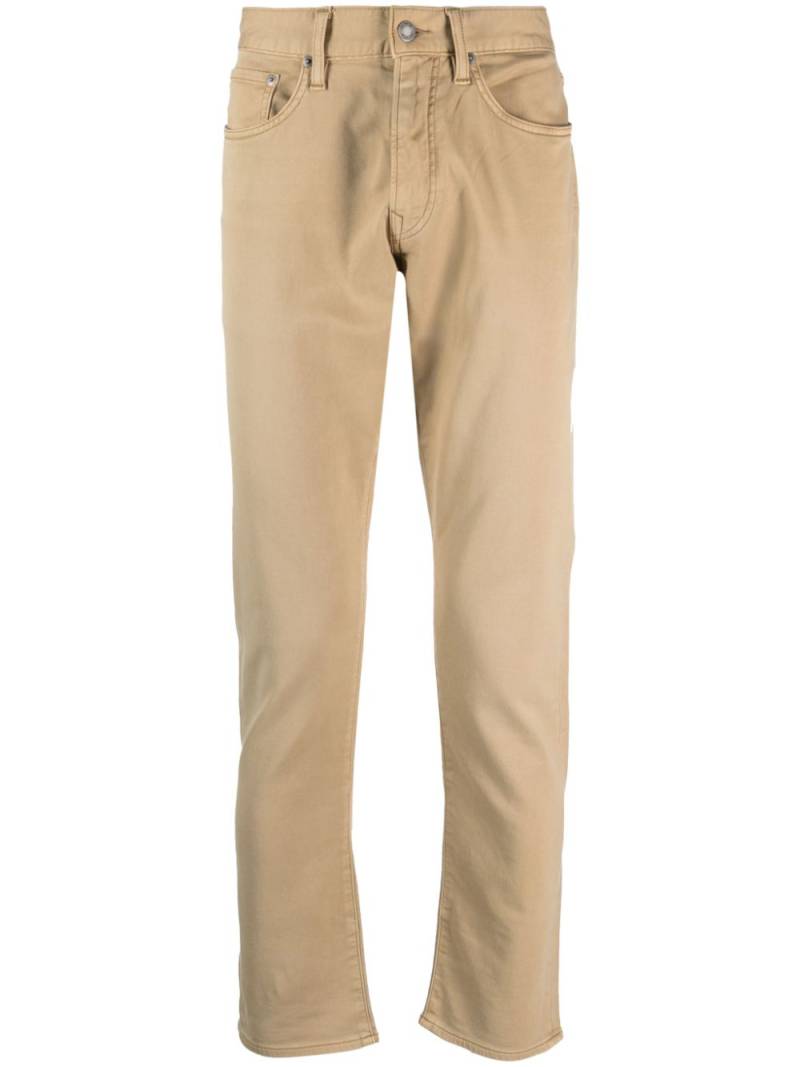 Polo Ralph Lauren logo-patch cotton straight-leg trousers - Neutrals von Polo Ralph Lauren