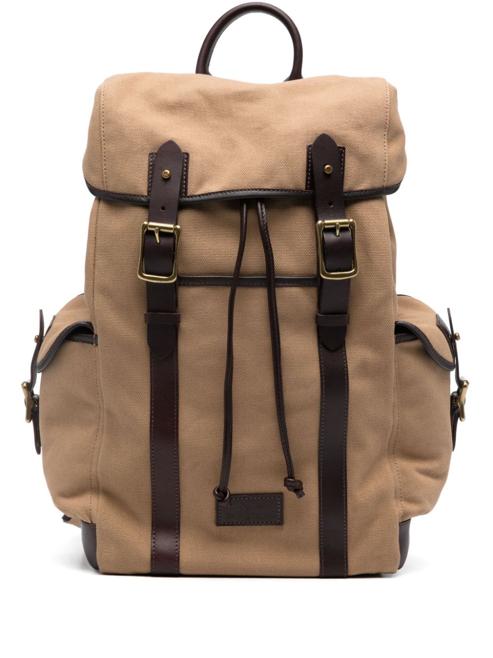 Polo Ralph Lauren logo-patch double-buckle backpack - Brown von Polo Ralph Lauren