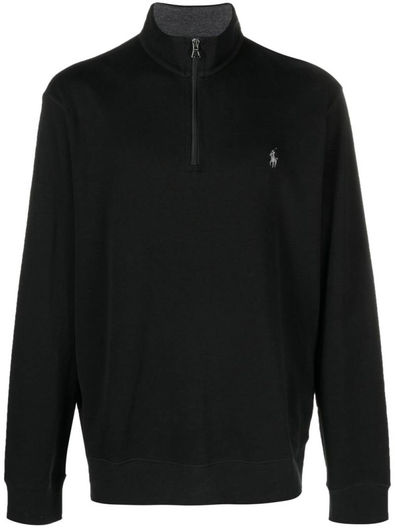 Polo Ralph Lauren logo patch half-zip pullover - Black von Polo Ralph Lauren