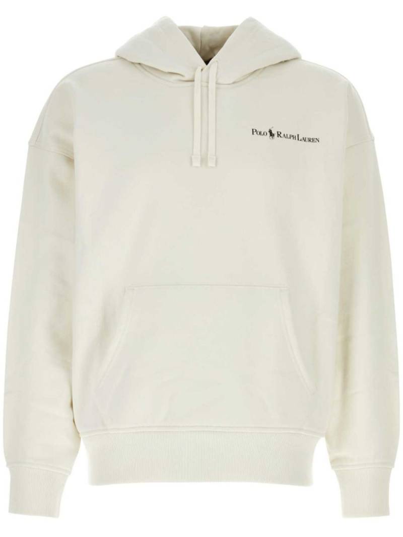 Polo Ralph Lauren logo-print cotton-blend hoodie - Neutrals von Polo Ralph Lauren