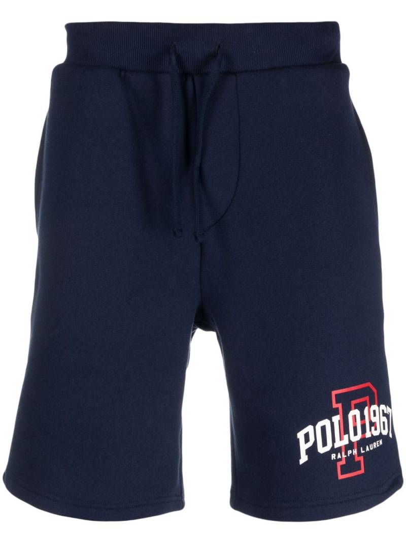 Polo Ralph Lauren logo-print cotton-blend track shorts - Blue von Polo Ralph Lauren