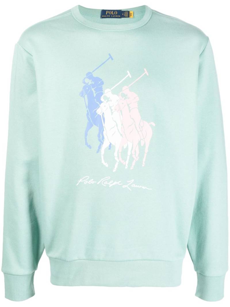 Polo Ralph Lauren logo-print cotton sweatshirt - Green von Polo Ralph Lauren