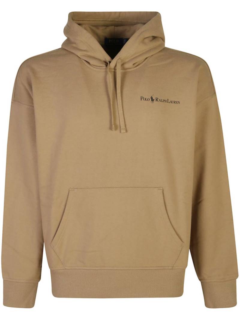 Polo Ralph Lauren logo-print drawstring hoodie - Neutrals von Polo Ralph Lauren