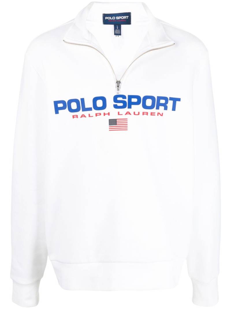 Polo Ralph Lauren logo-print knitted jumper - White von Polo Ralph Lauren