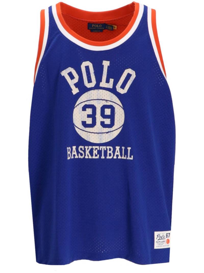 Polo Ralph Lauren logo-print tank top - Blue von Polo Ralph Lauren