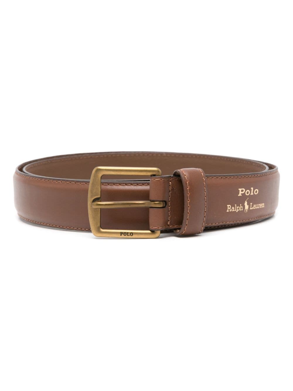 Polo Ralph Lauren logo-stamp belt - Brown von Polo Ralph Lauren