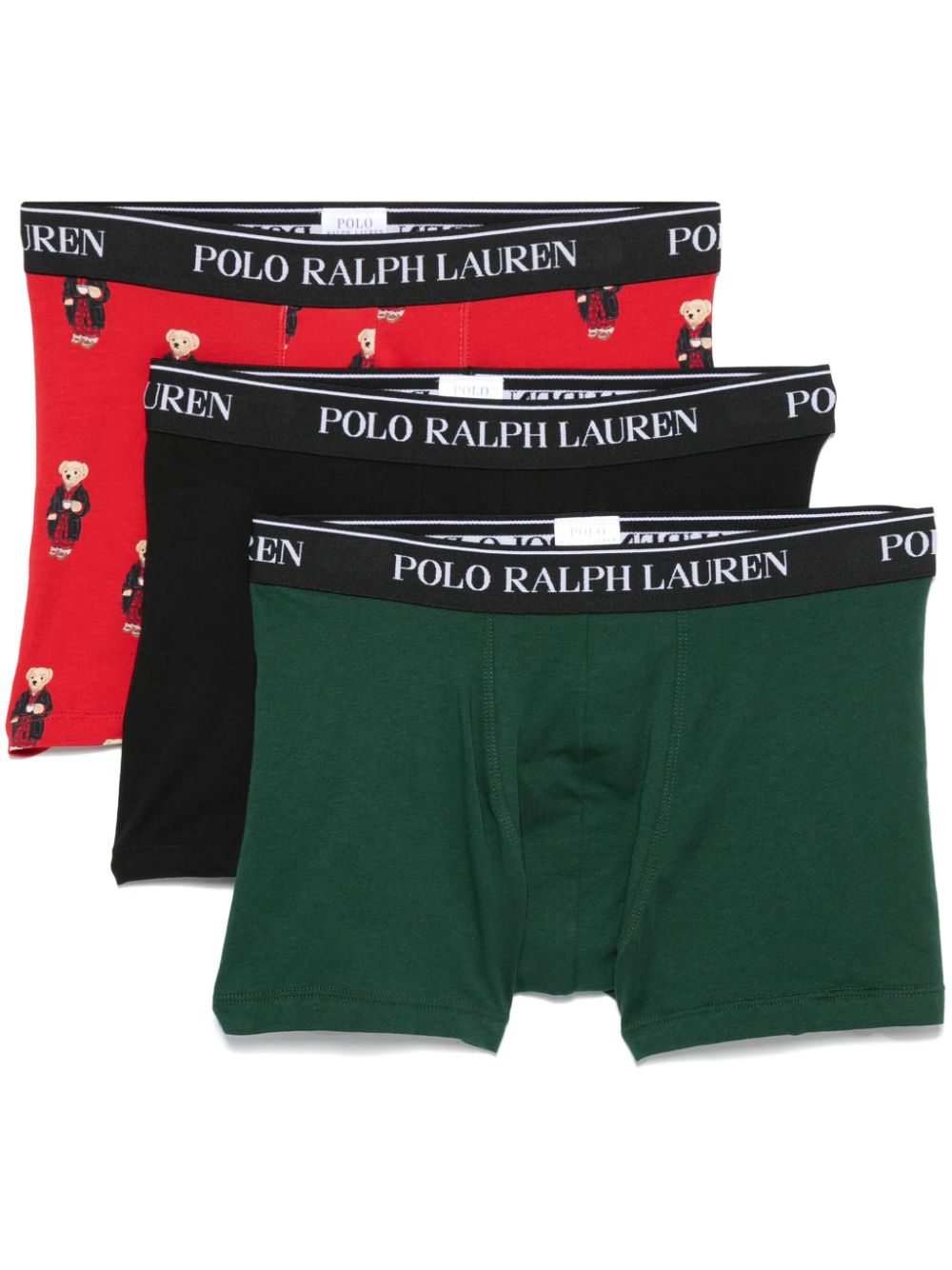 Polo Ralph Lauren logo-waistband boxers (pack of three) - Green von Polo Ralph Lauren