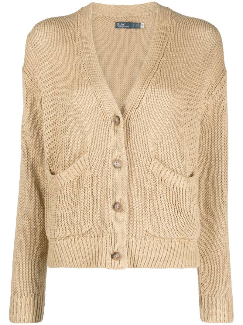 Polo Ralph Lauren long-sleeve V-neck cardigan - Neutrals von Polo Ralph Lauren