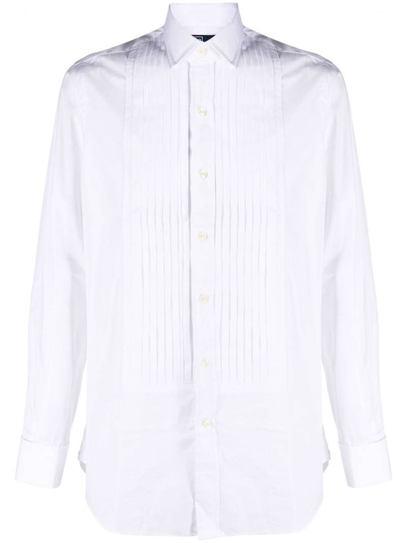 Polo Ralph Lauren long-sleeve pintucked cotton shirt - White von Polo Ralph Lauren