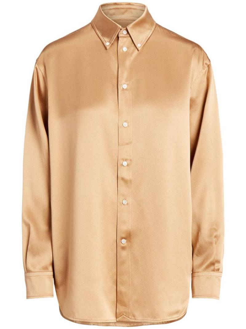 Polo Ralph Lauren long-sleeve silk shirt - Neutrals von Polo Ralph Lauren