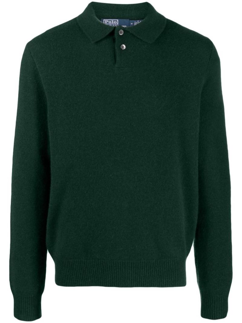 Polo Ralph Lauren long-sleeved cashmere polo shirt - Green von Polo Ralph Lauren