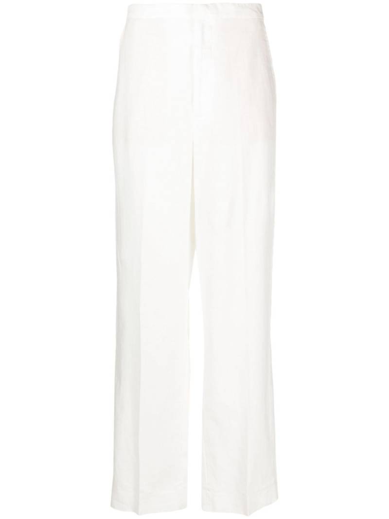 Polo Ralph Lauren low-rise linen trousers - White von Polo Ralph Lauren