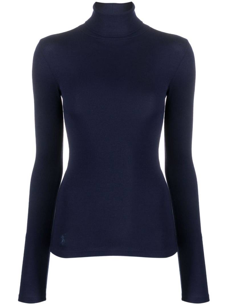 Polo Ralph Lauren lyocell-cotton blend rollneck jumper - Blue von Polo Ralph Lauren