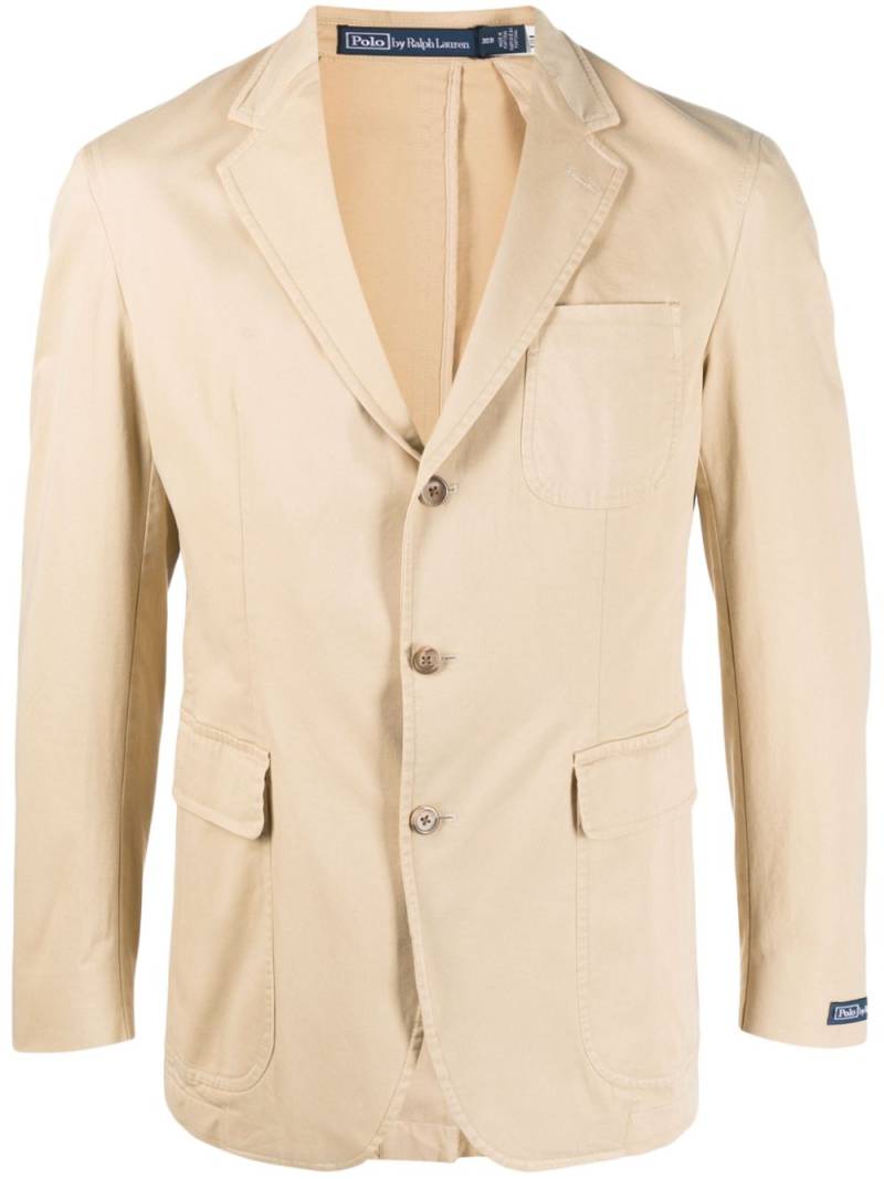 Polo Ralph Lauren notched-lapel single-breasted blazer - Neutrals von Polo Ralph Lauren