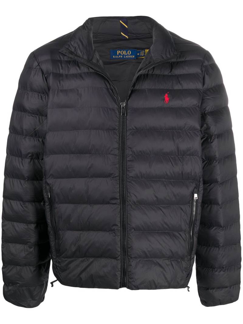 Polo Ralph Lauren logo-embroidered padded jacket - Black von Polo Ralph Lauren