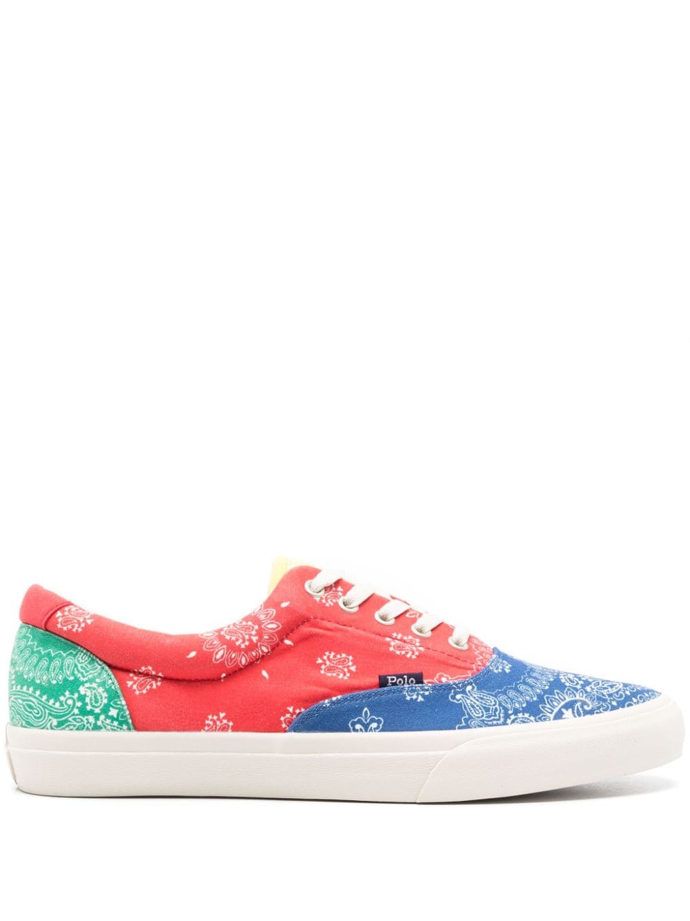 Polo Ralph Lauren paisley-print colourblock sneakers - Yellow von Polo Ralph Lauren