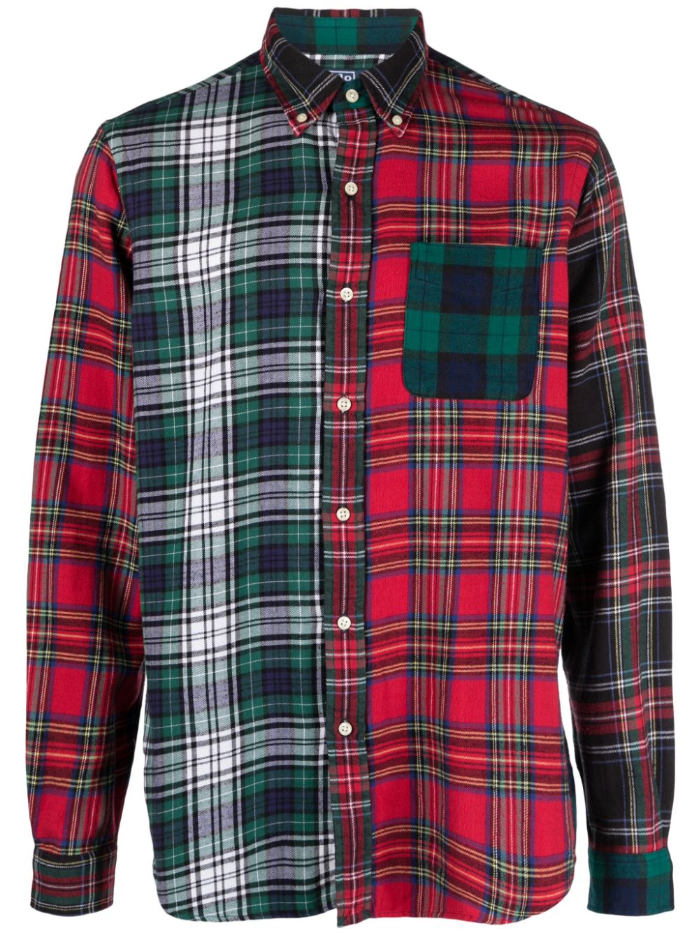 Polo Ralph Lauren patchwork checked flannel shirt - Red von Polo Ralph Lauren