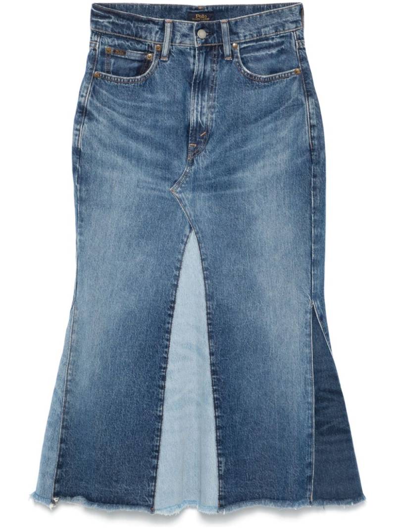 Polo Ralph Lauren patchwork denim maxi skirt - Blue von Polo Ralph Lauren