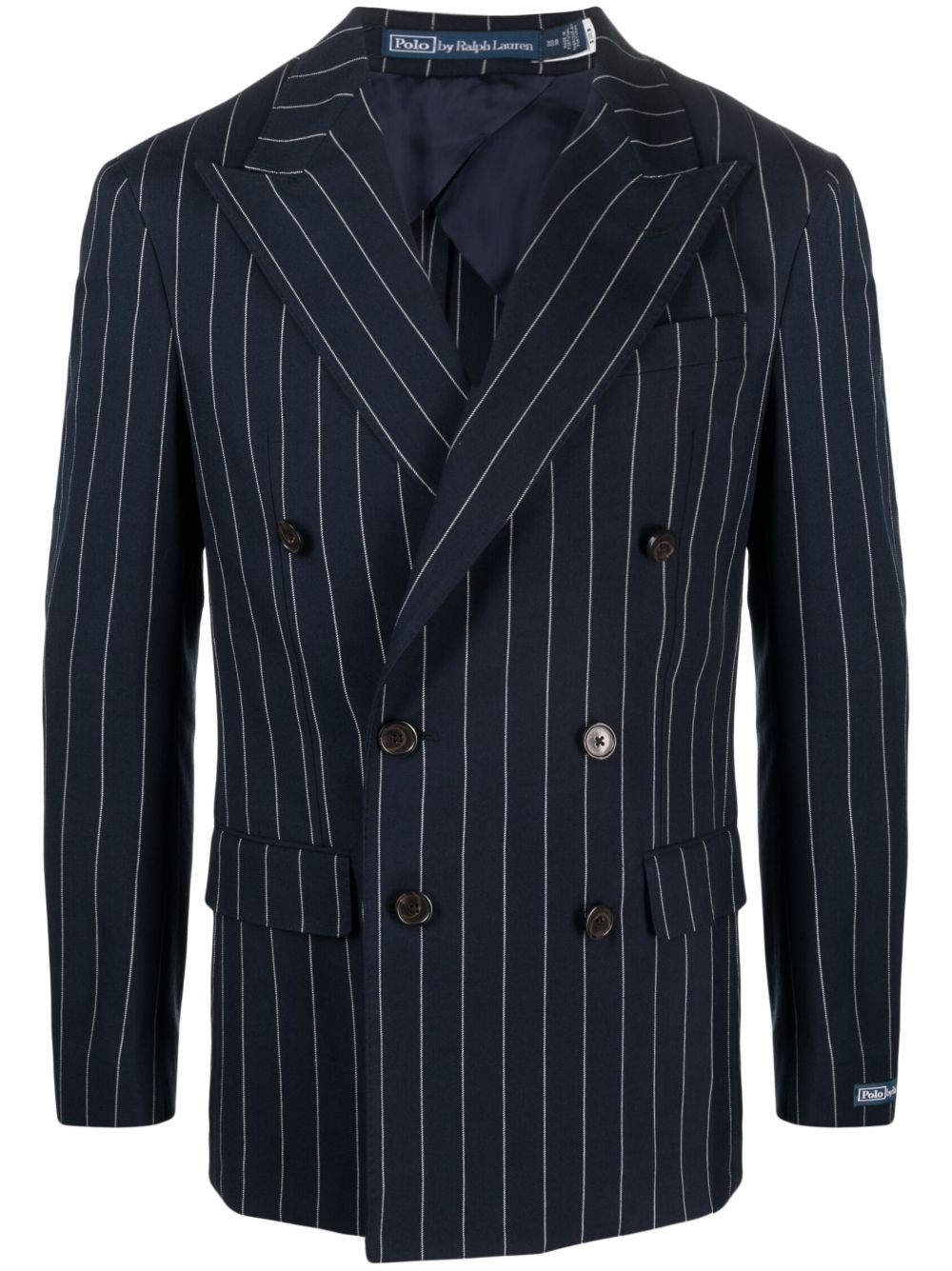 Polo Ralph Lauren pinstriped double-breasted blazer - Blue von Polo Ralph Lauren