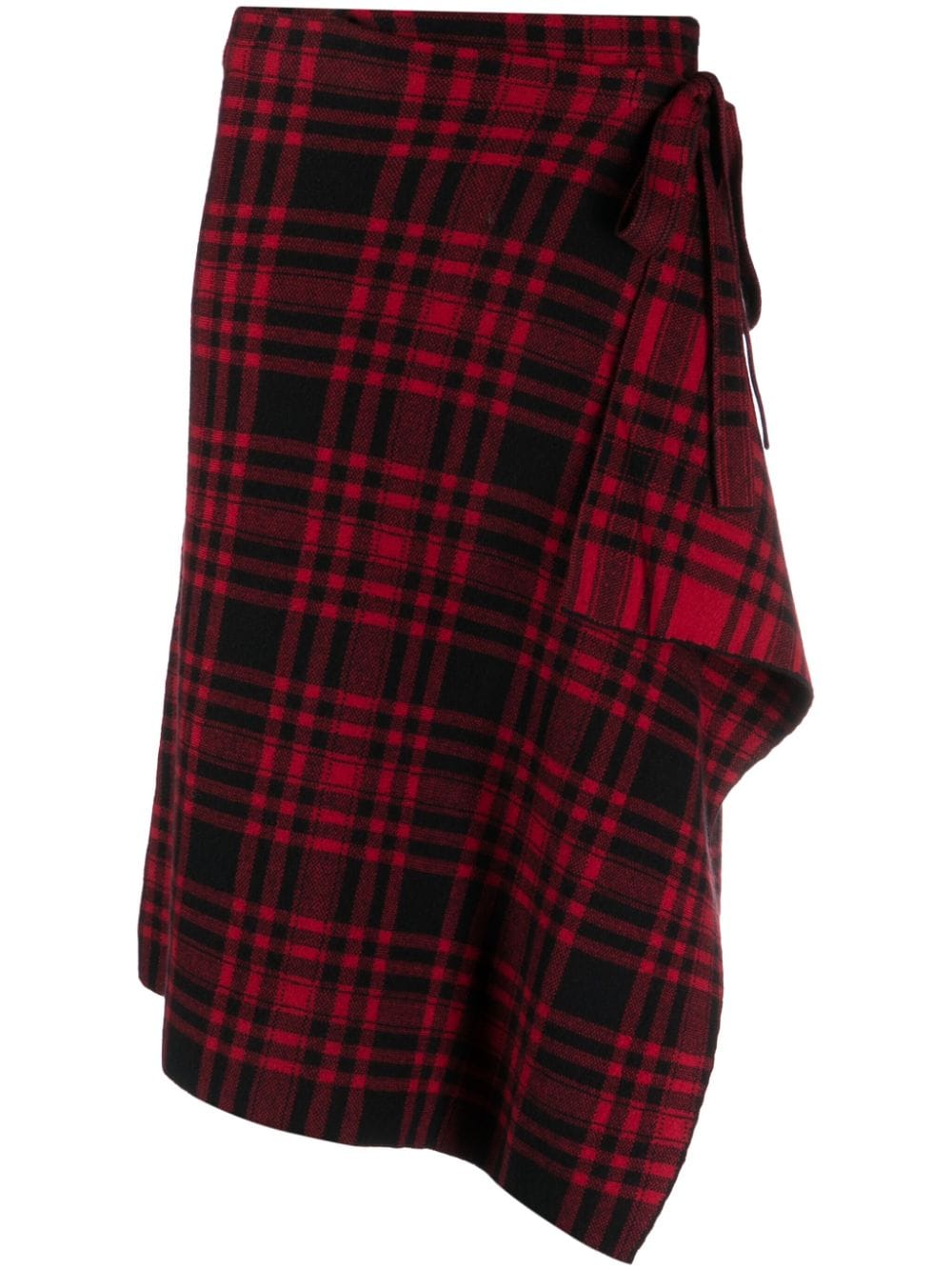 Polo Ralph Lauren plaid-check wool wrap skirt - Black von Polo Ralph Lauren