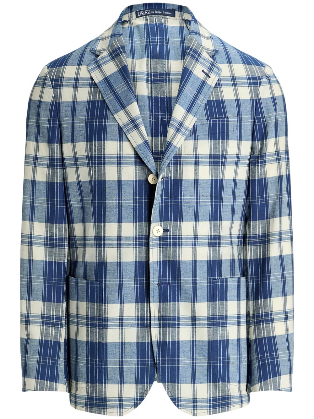 Polo Ralph Lauren plaid cotton blazer - Blue von Polo Ralph Lauren