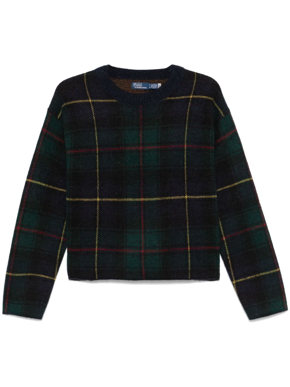 Polo Ralph Lauren plaid crew-neck sweater - Blue von Polo Ralph Lauren