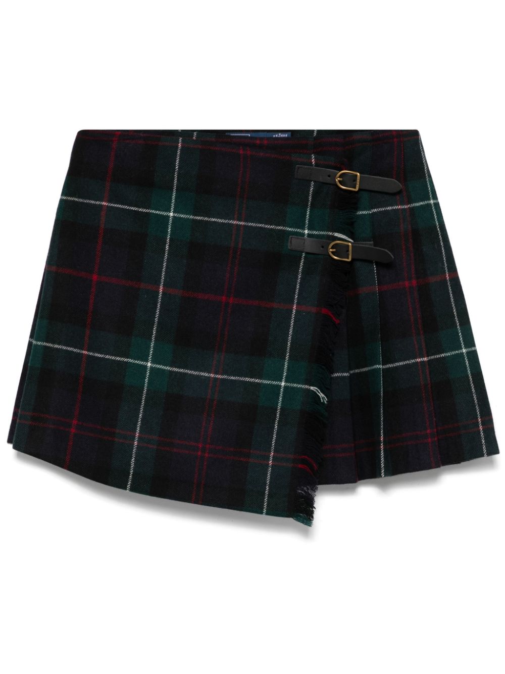 Polo Ralph Lauren plaid-pattern wrap mini skirt - Green von Polo Ralph Lauren