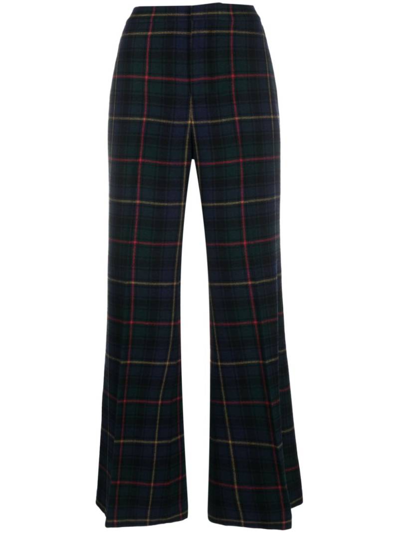 Polo Ralph Lauren plaid wool flared trousers - Blue von Polo Ralph Lauren