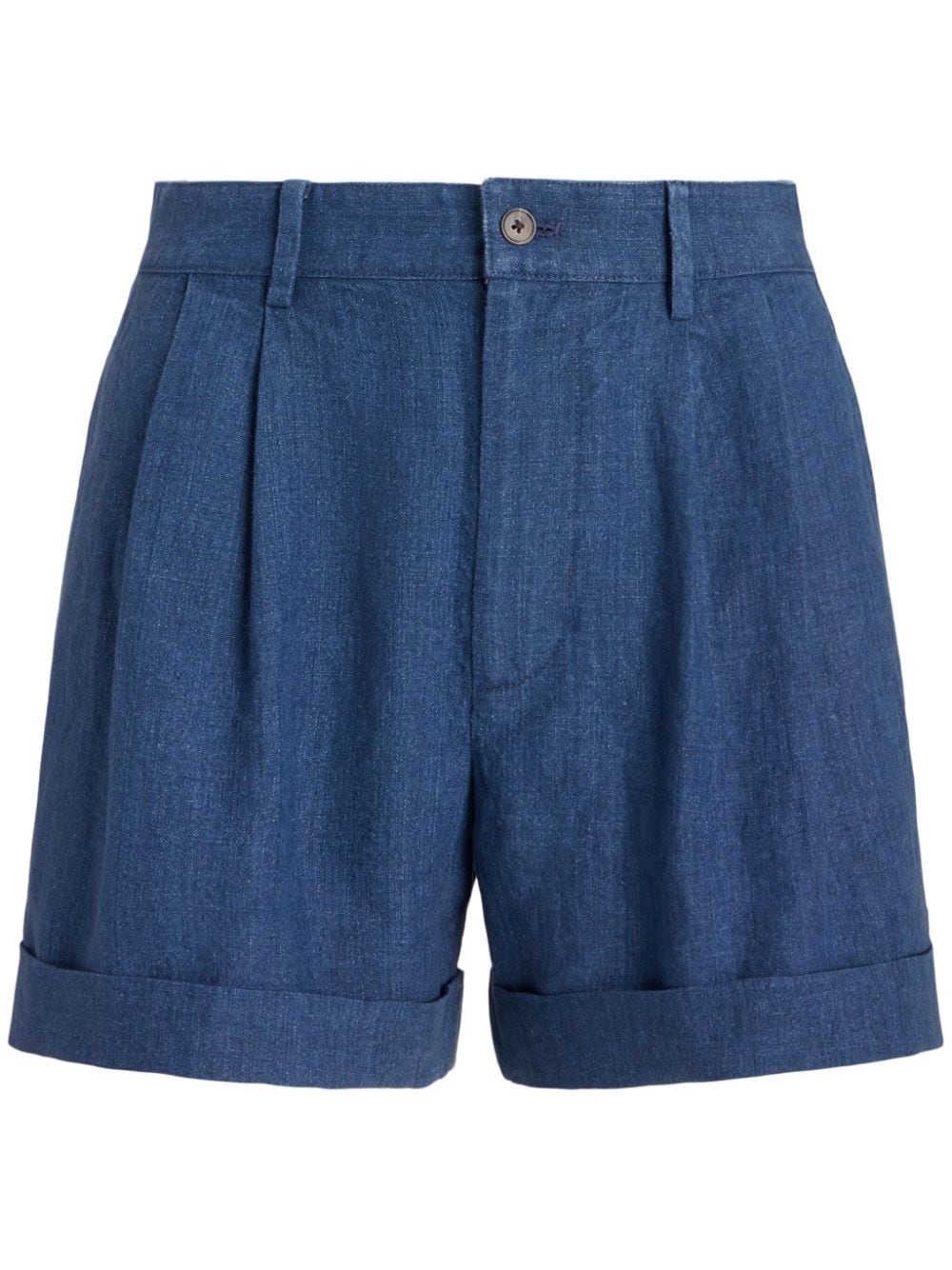 Polo Ralph Lauren pleated mid-rise shorts - Blue von Polo Ralph Lauren