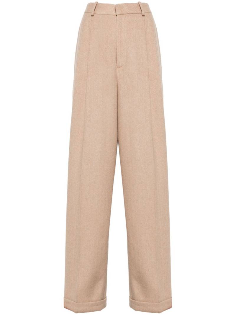 Polo Ralph Lauren pleated wool trousers - Brown von Polo Ralph Lauren