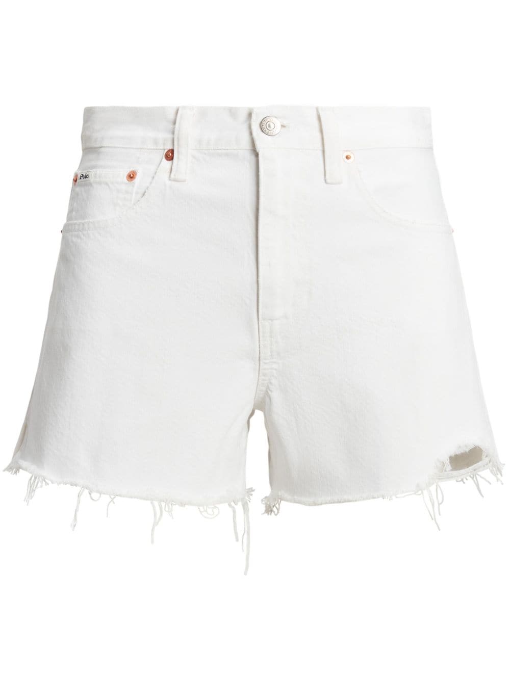 Polo Ralph Lauren raw-cut denim shorts - White von Polo Ralph Lauren