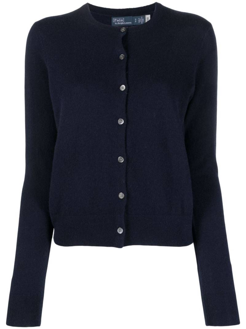 Polo Ralph Lauren ribbed-knit crew-neck cardigan - Blue von Polo Ralph Lauren