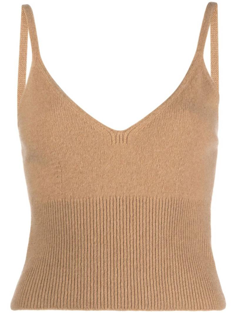 Polo Ralph Lauren ribbed-knit vest top - Neutrals von Polo Ralph Lauren