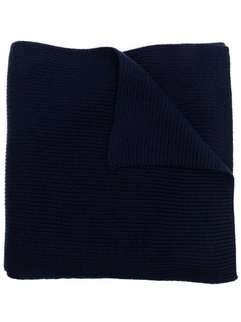 Polo Ralph Lauren ribbed knit wool scarf - Blue von Polo Ralph Lauren