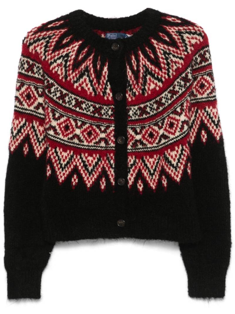 Polo Ralph Lauren selburose-intarsia cardigan - Black von Polo Ralph Lauren