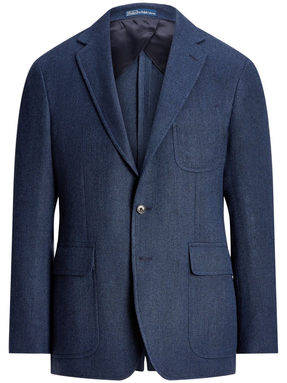 Polo Ralph Lauren single-breasted herringbone blazer - Blue von Polo Ralph Lauren