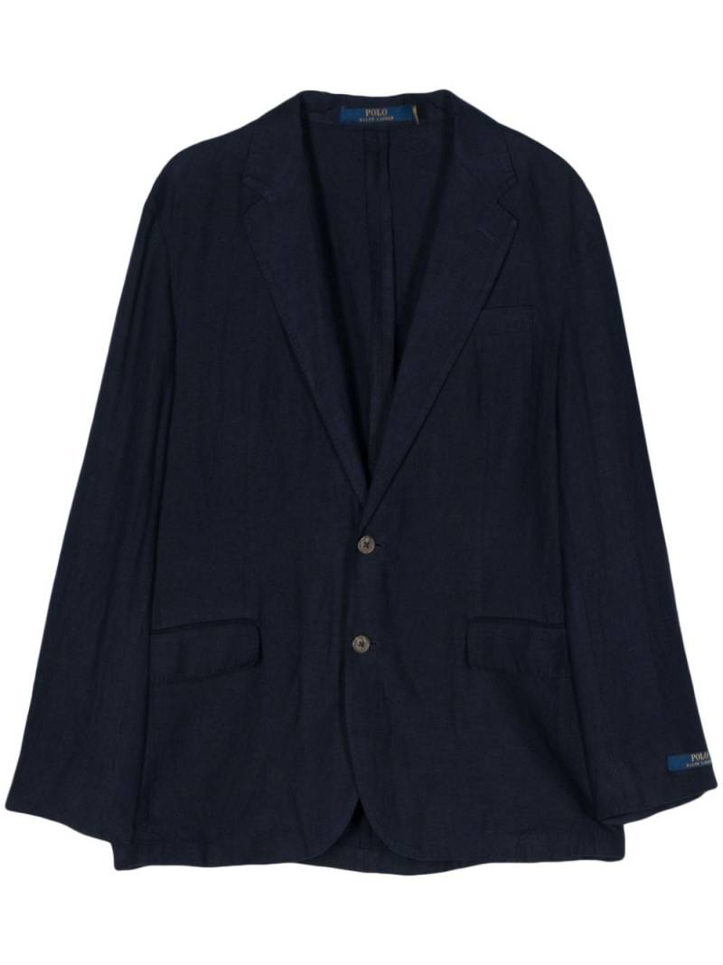 Polo Ralph Lauren single-breasted linen blazer - Blue von Polo Ralph Lauren