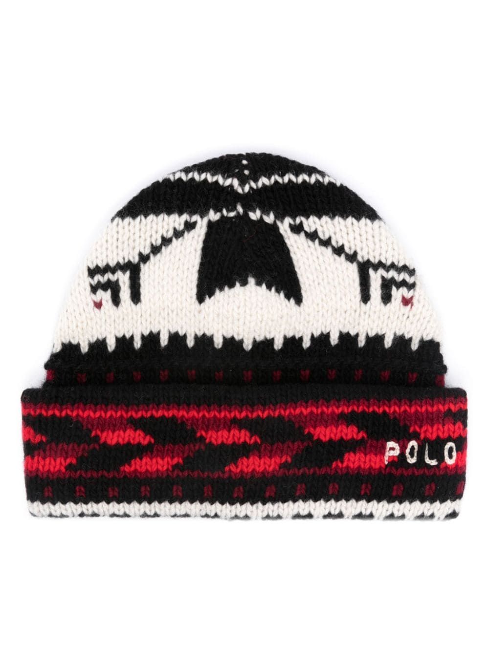 Polo Ralph Lauren snowflake-motif wool beanie - Black von Polo Ralph Lauren