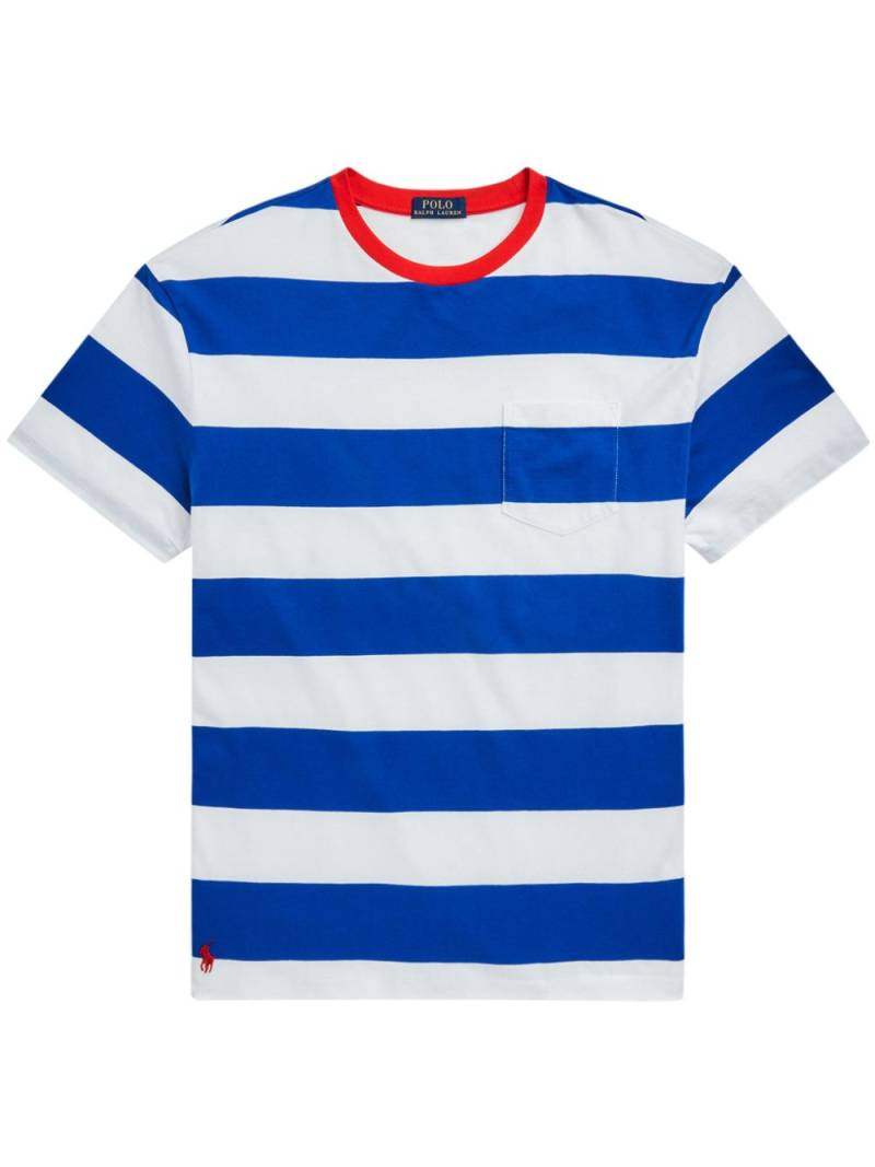 Polo Ralph Lauren stripe-pattern cotton T-shirt - Blue von Polo Ralph Lauren