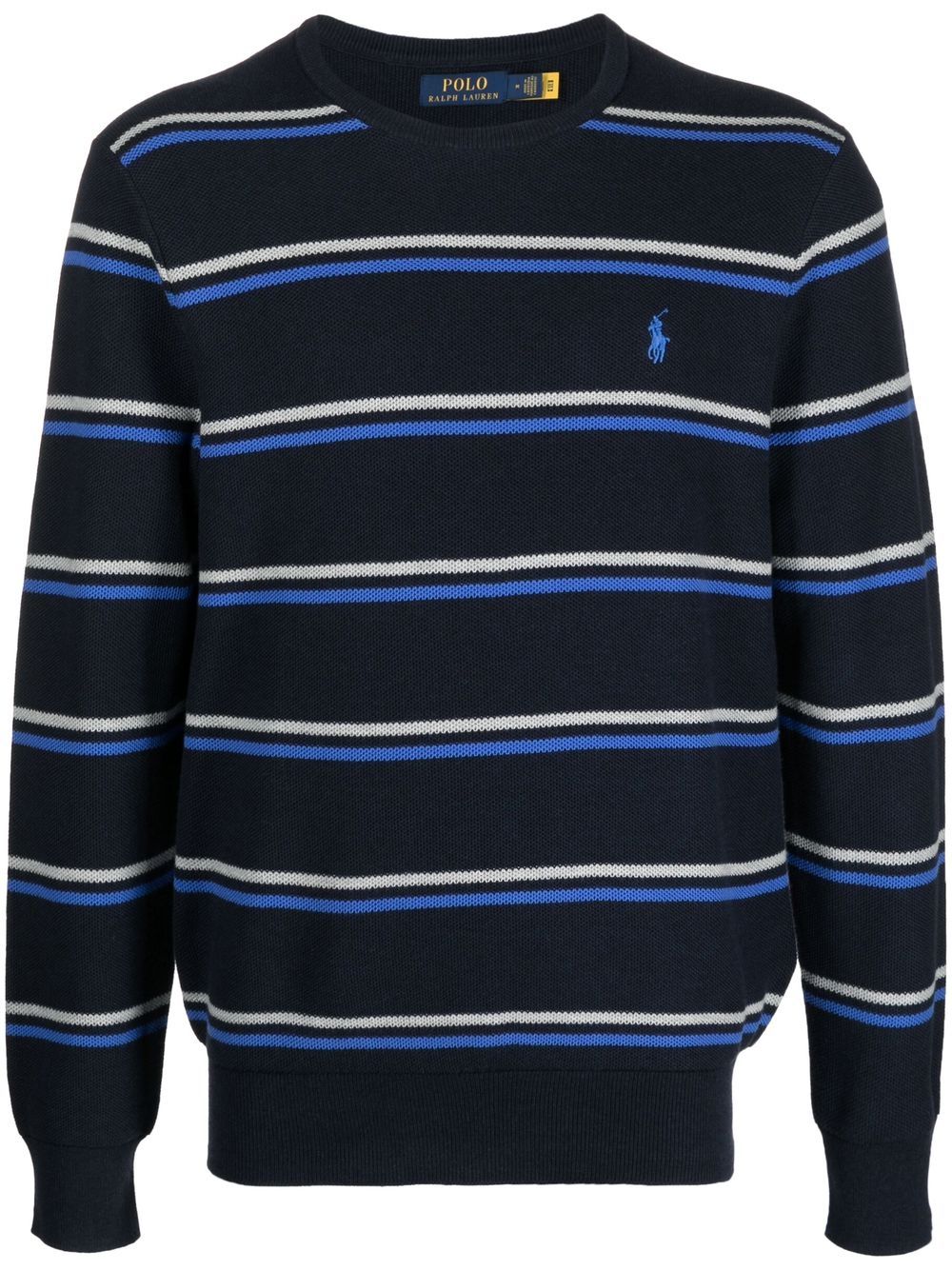 Polo Ralph Lauren stripe-pattern cotton pullover - Blue von Polo Ralph Lauren