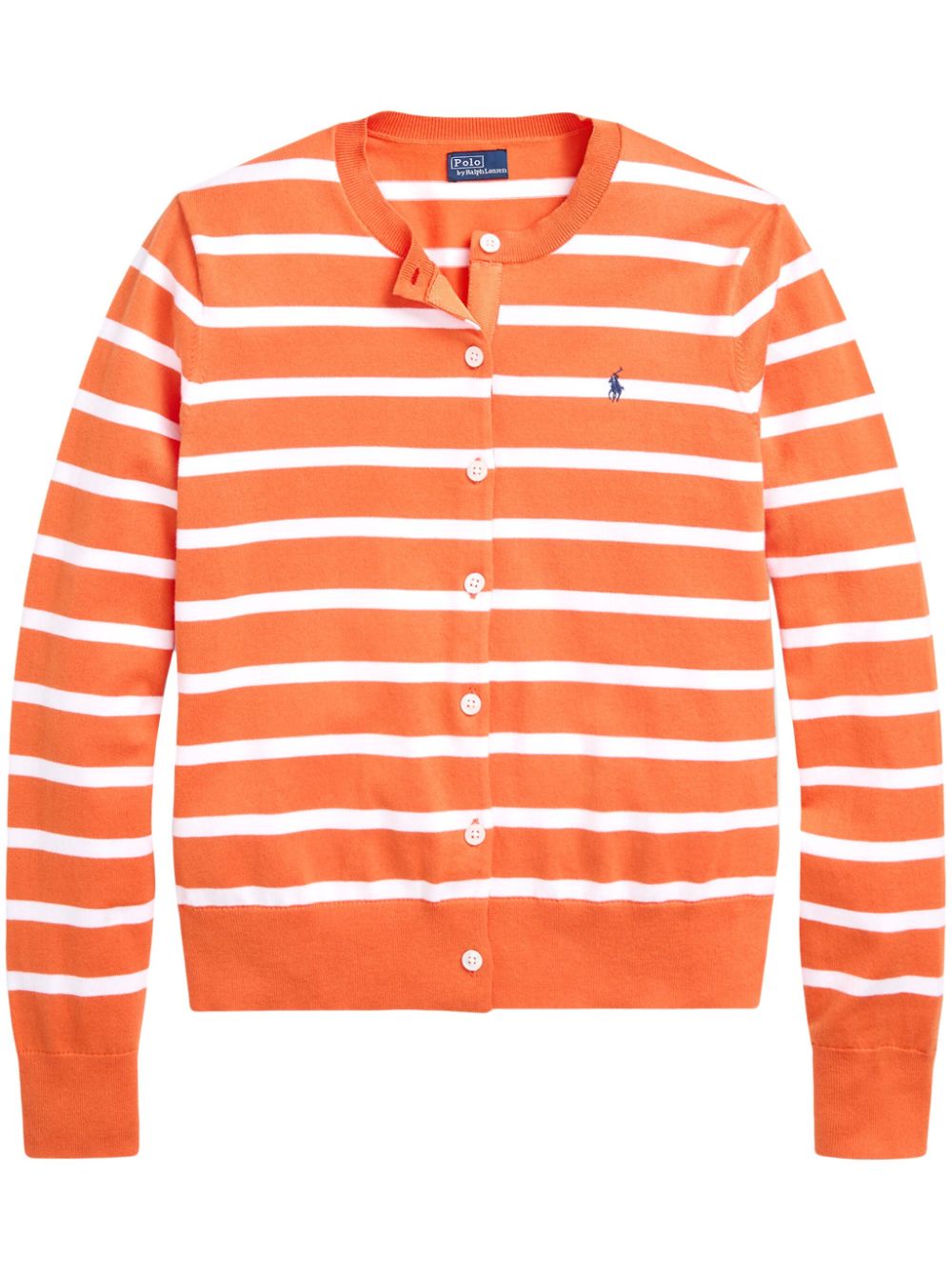 Polo Ralph Lauren striped cotton-blend cardigan - Orange von Polo Ralph Lauren