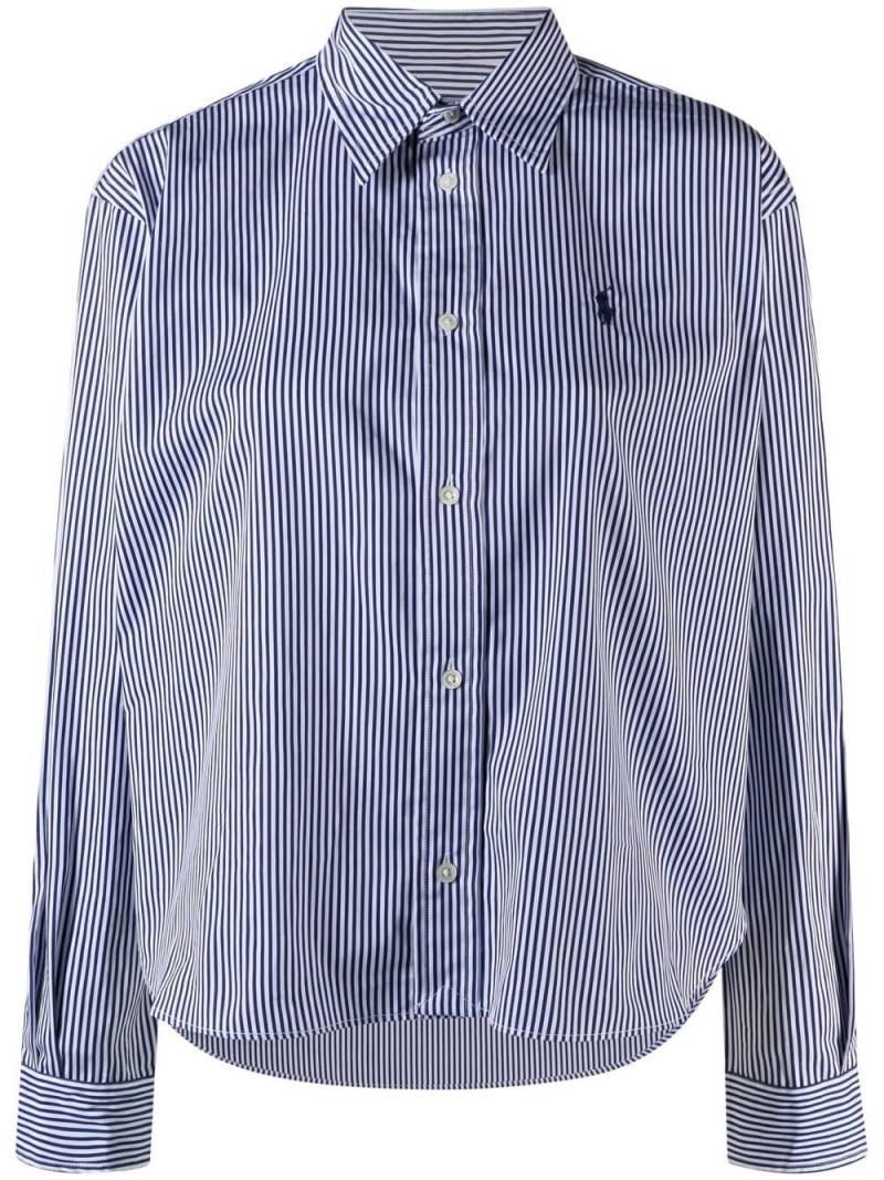 Polo Ralph Lauren striped cotton button-up shirt - White von Polo Ralph Lauren